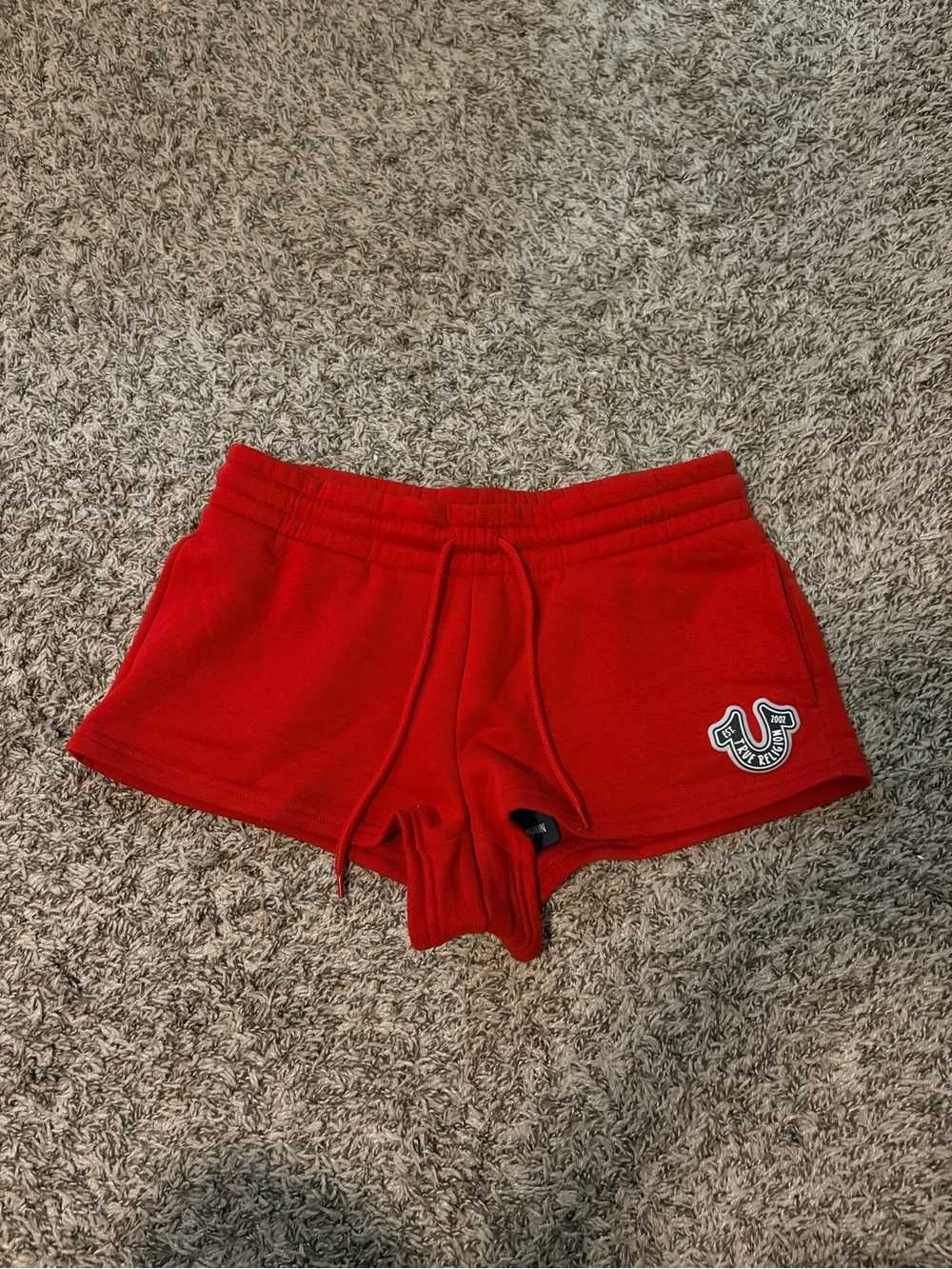 True Religion Red Women's Athletic Drawstring Shorts